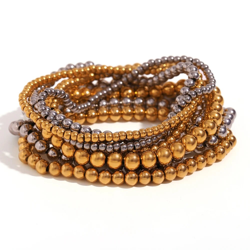 Timeless Elegance Beaded Chain Bracelets