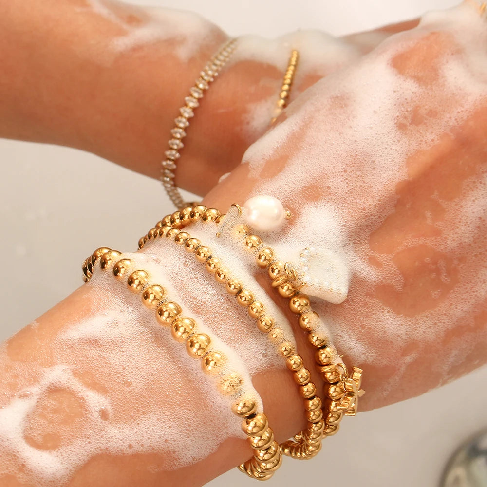 Timeless Elegance Beaded Chain Bracelets