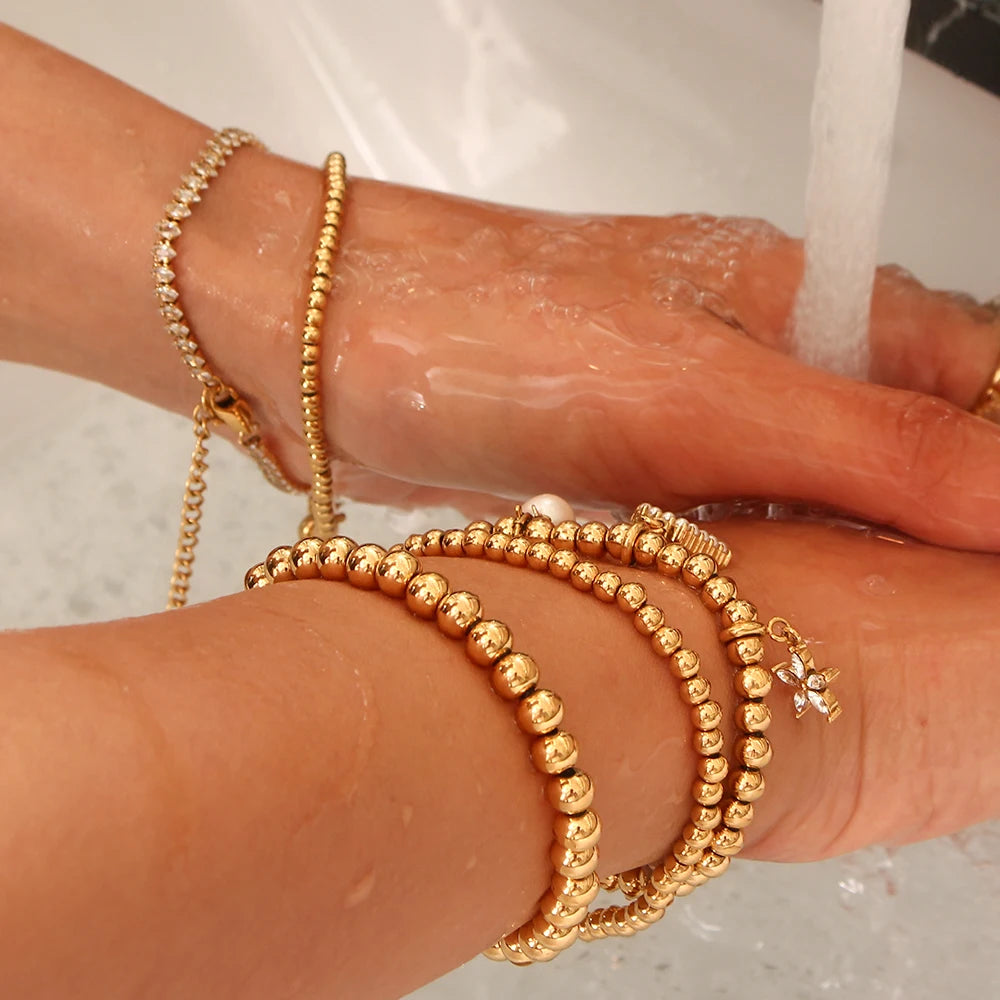 Timeless Elegance Beaded Chain Bracelets