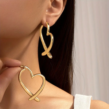 Geometric Love Drop Earrings