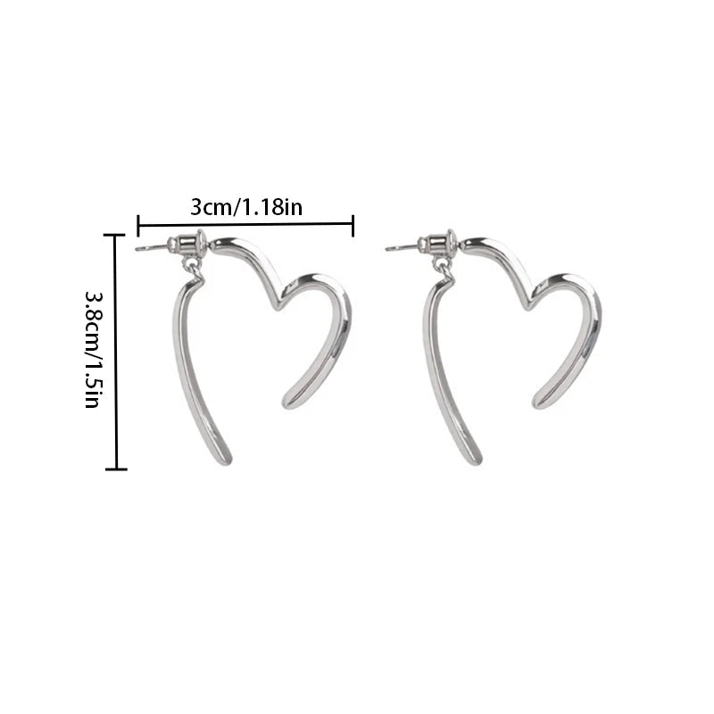Geometric Love Drop Earrings