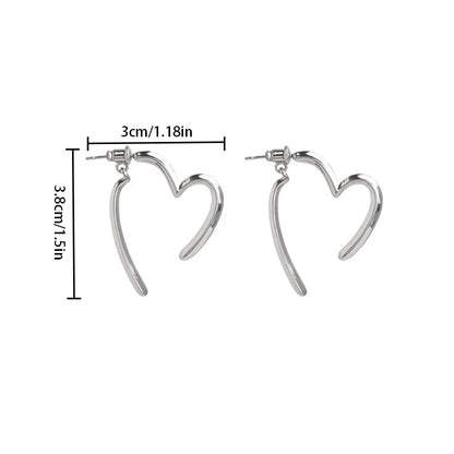 Geometric Love Drop Earrings