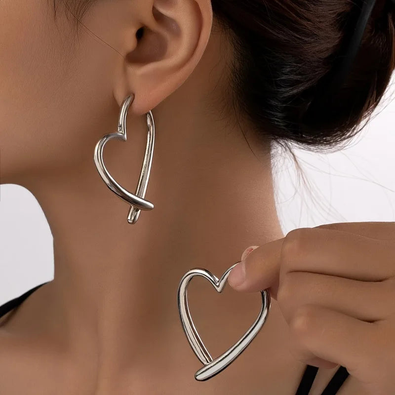 Geometric Love Drop Earrings