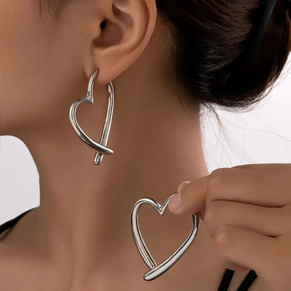 Geometric Love Drop Earrings